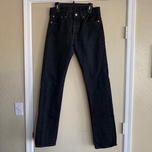 Levi's 501 Black Jeans 31x36 Button Fly Straight Classic Cowboy Outdoor Wear